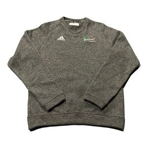 Men's Adidas UWGB Phoenix Basketball Grey Gray Knit V-Neck Sweater Sz S Small